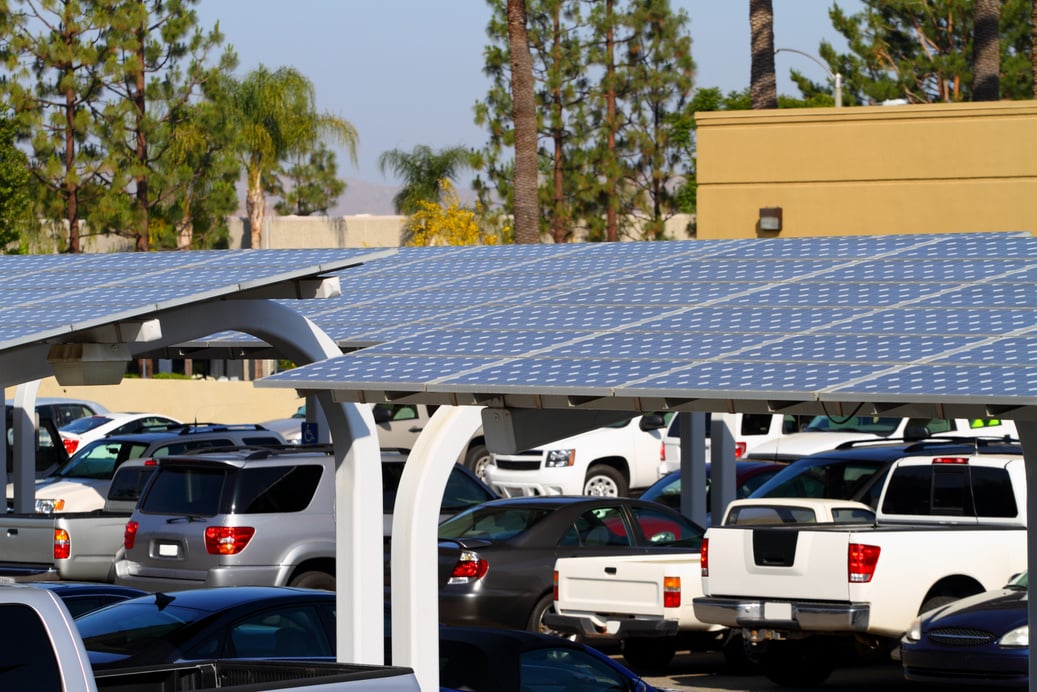 Solar Panel Parking Lot